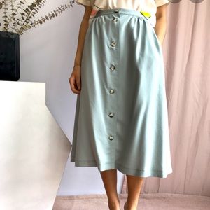Summer midi skirt with front buttons